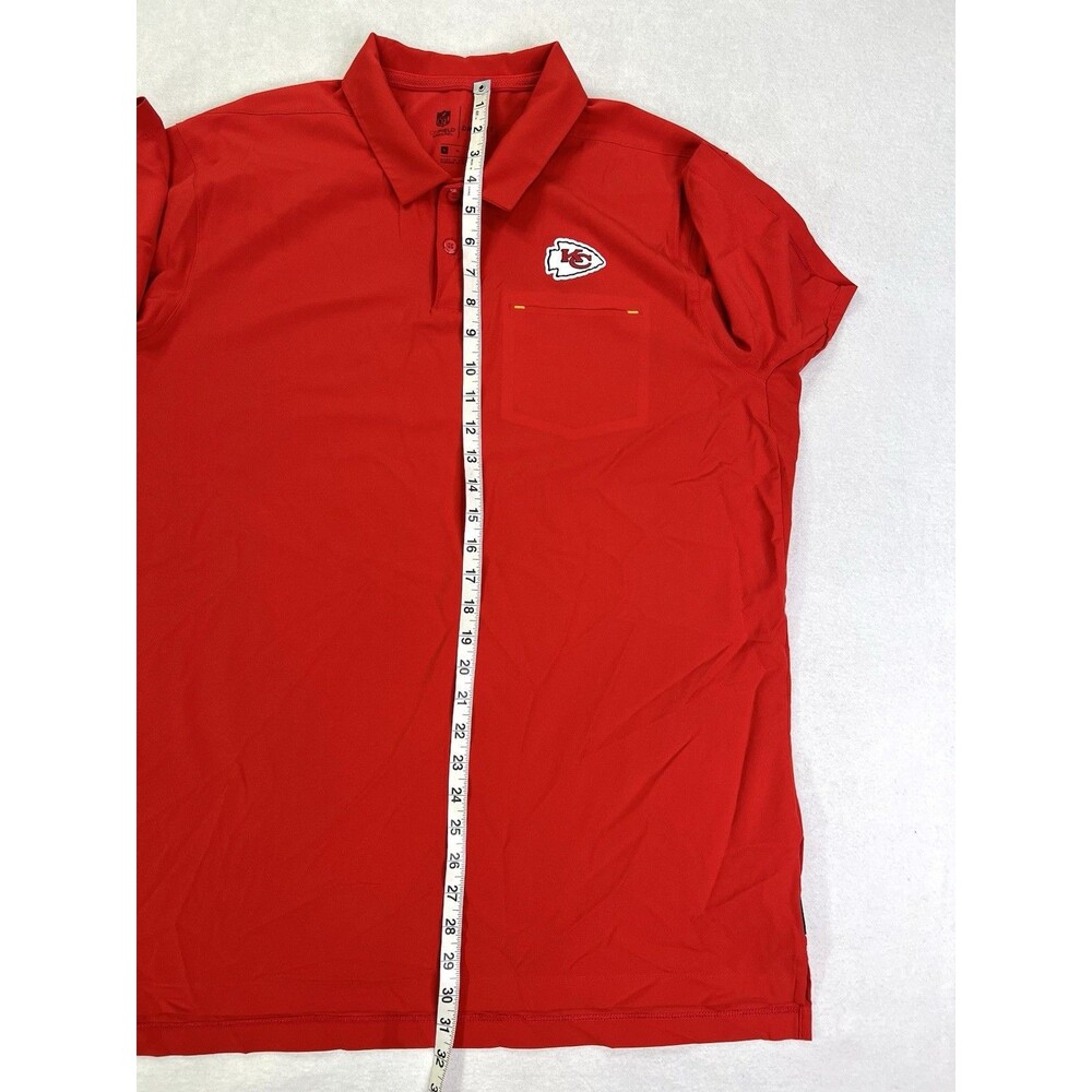 Nike Kansas City Chiefs NFL Dri-Fit Red On-Field Football Polo Shirt Mens XL - Picture 12 of 12